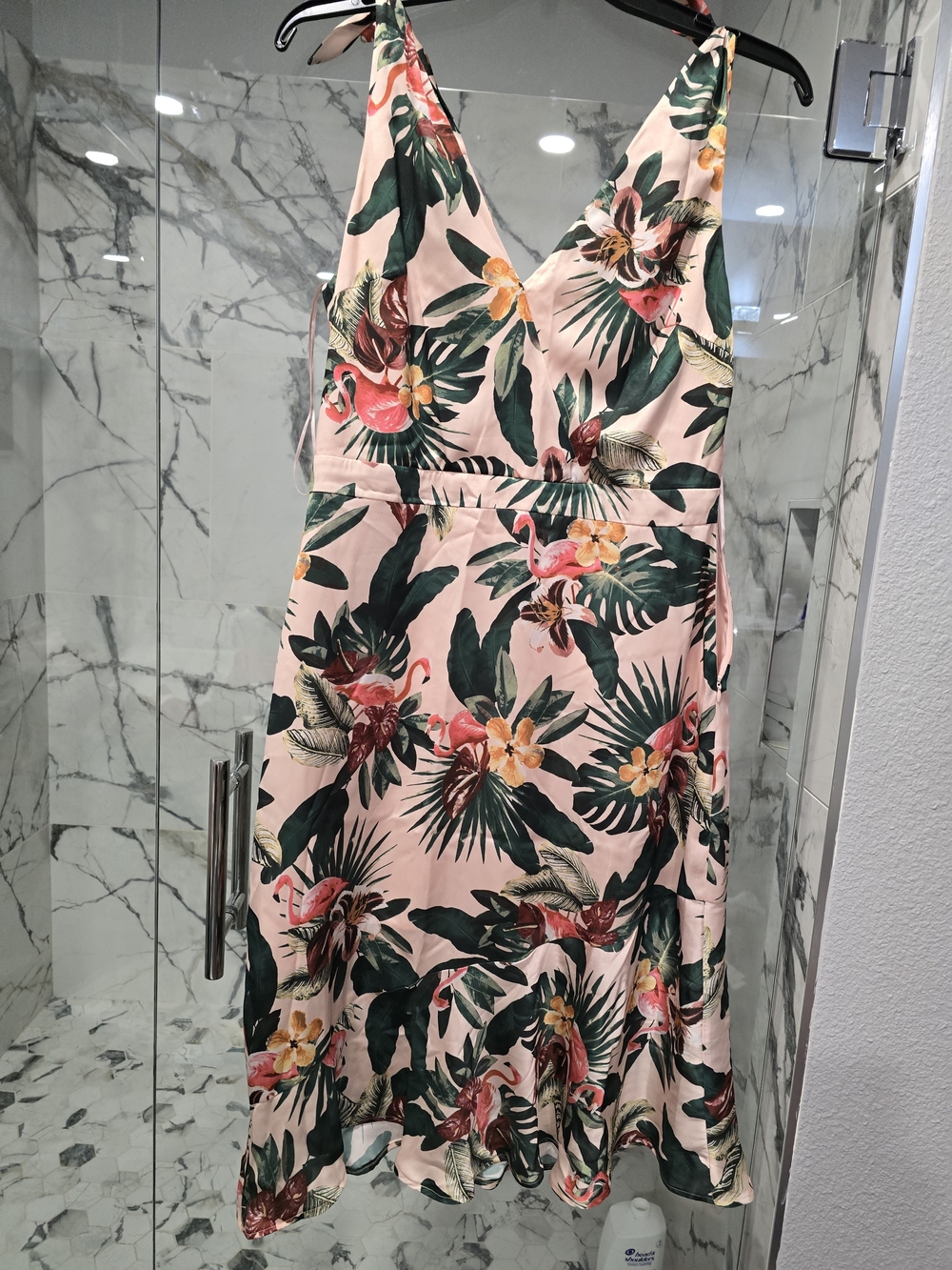 Sam Edelman Pink Tropical Floral Midi Dress